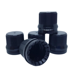 Tampa Lacre De Rosca 18mm - Preta - Com 200 Pe�as