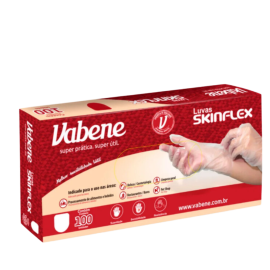 Luva Descart�vel Skinflex Transparente Vabene 100 unidades P
