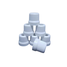Tampa Lacre De Rosca 18mm - Branca Furada - Com 50 Pe�as