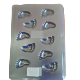 Forma Sabonetes Pzinhos C/ 10 Cavidades - Kit C/ 2 Cartelas