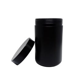 Pote Pl�stico Preto - 1kg - 16 X 10cm -Kit Com 5 unidades